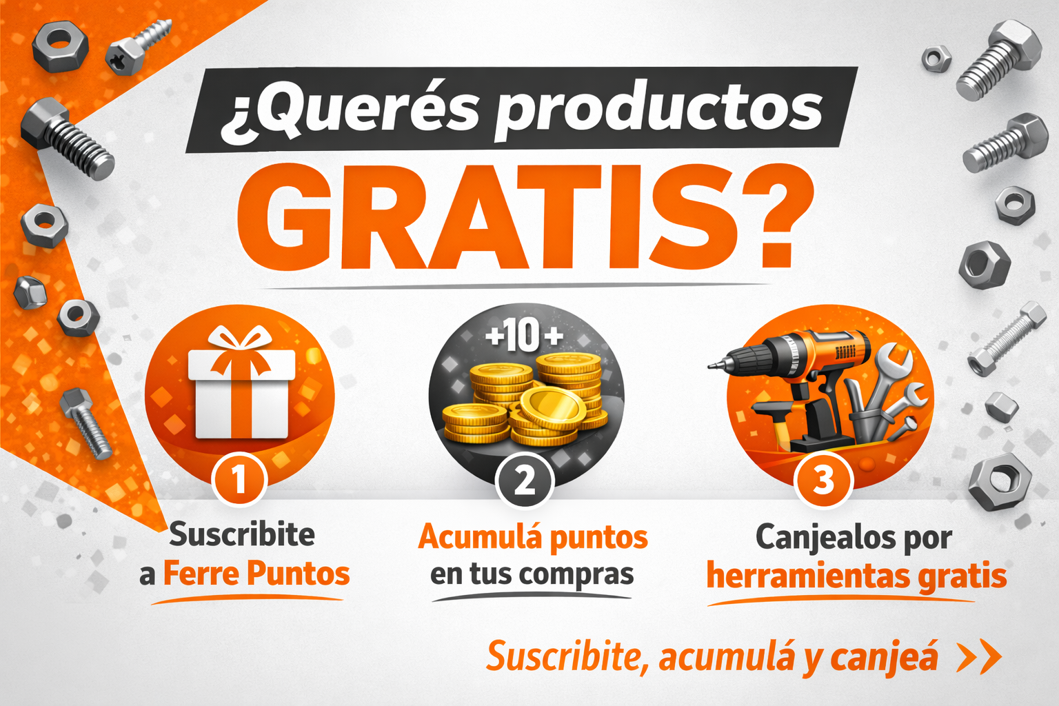 Acumulá comprando en tienda o WhatsApp