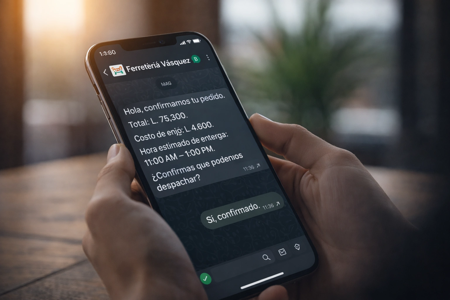 Confirmación del pedido
