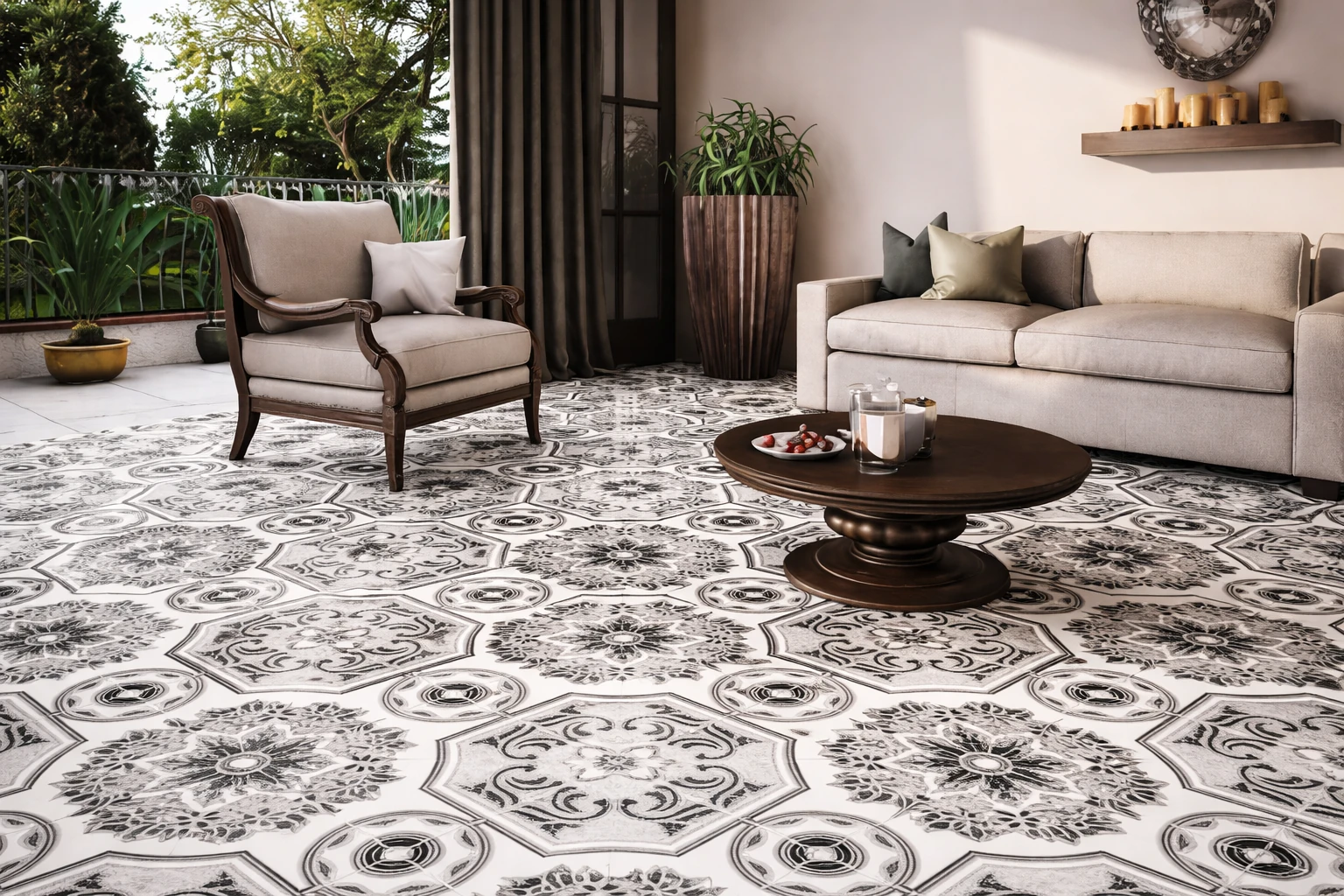 Cerámica geométrica decorativa