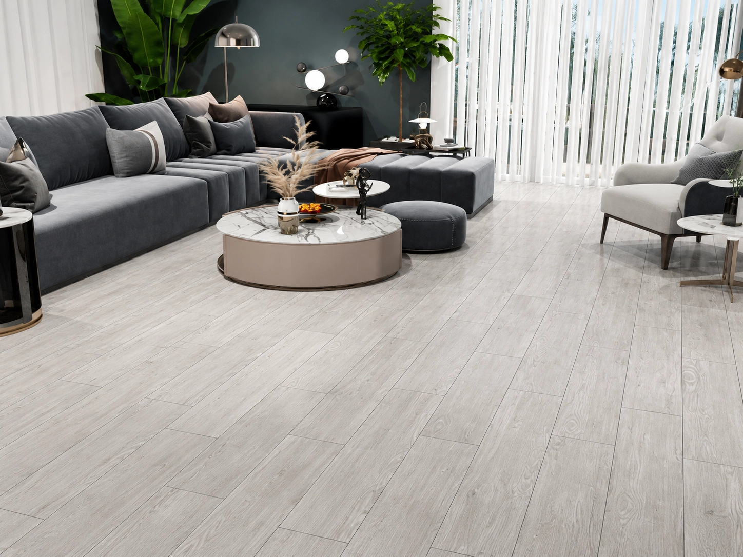 Cerámica tipo madera Nogales Gris para sala cocina pasillos y oficina