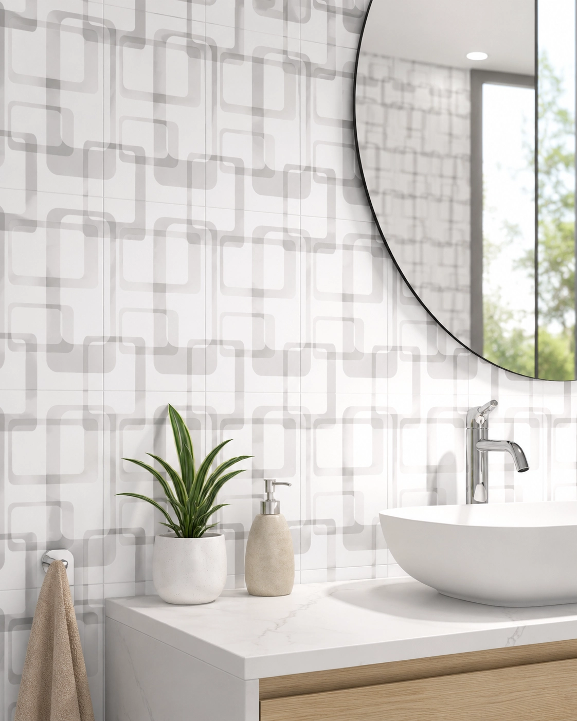 Azulejo Horizonte Blanco para baño y paredes interiores