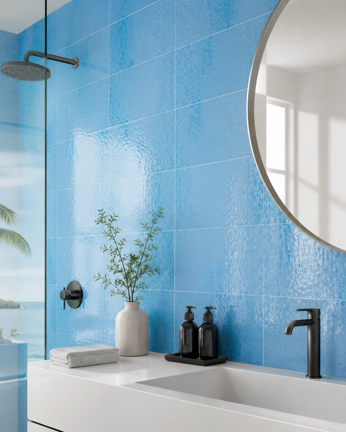 Azulejo Bacalar Celeste para baño y paredes interiores