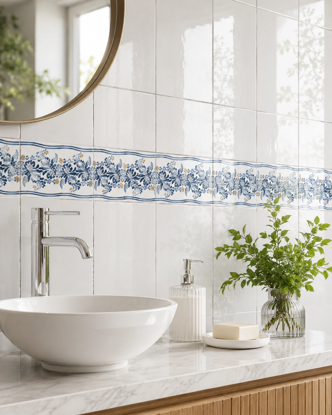 Azulejo Huatulco Blanco para baños y paredes interiores