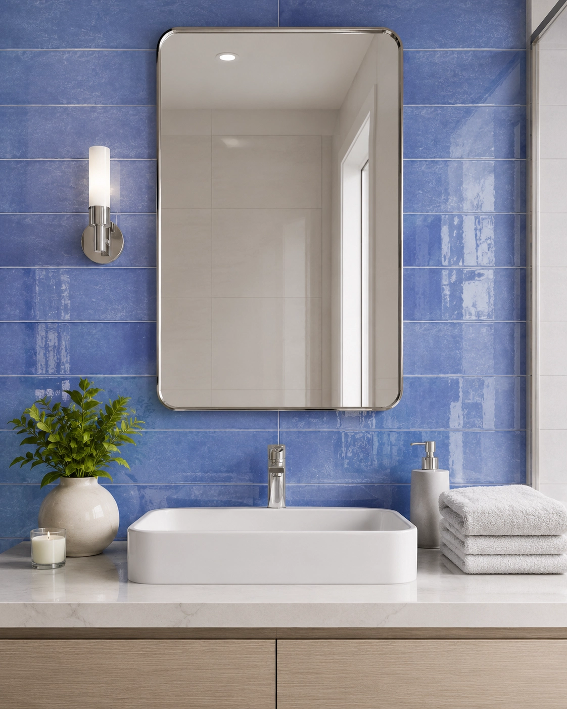 Azulejo Palenque Azul para baño cocina y pared interior