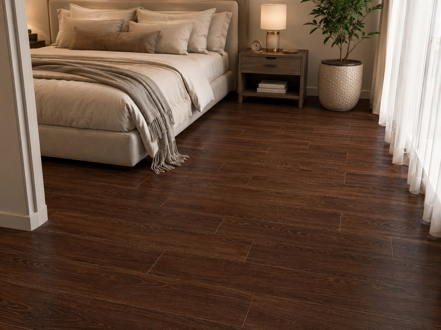 Cerámica tipo madera Querétaro Wengue para espacios modernos