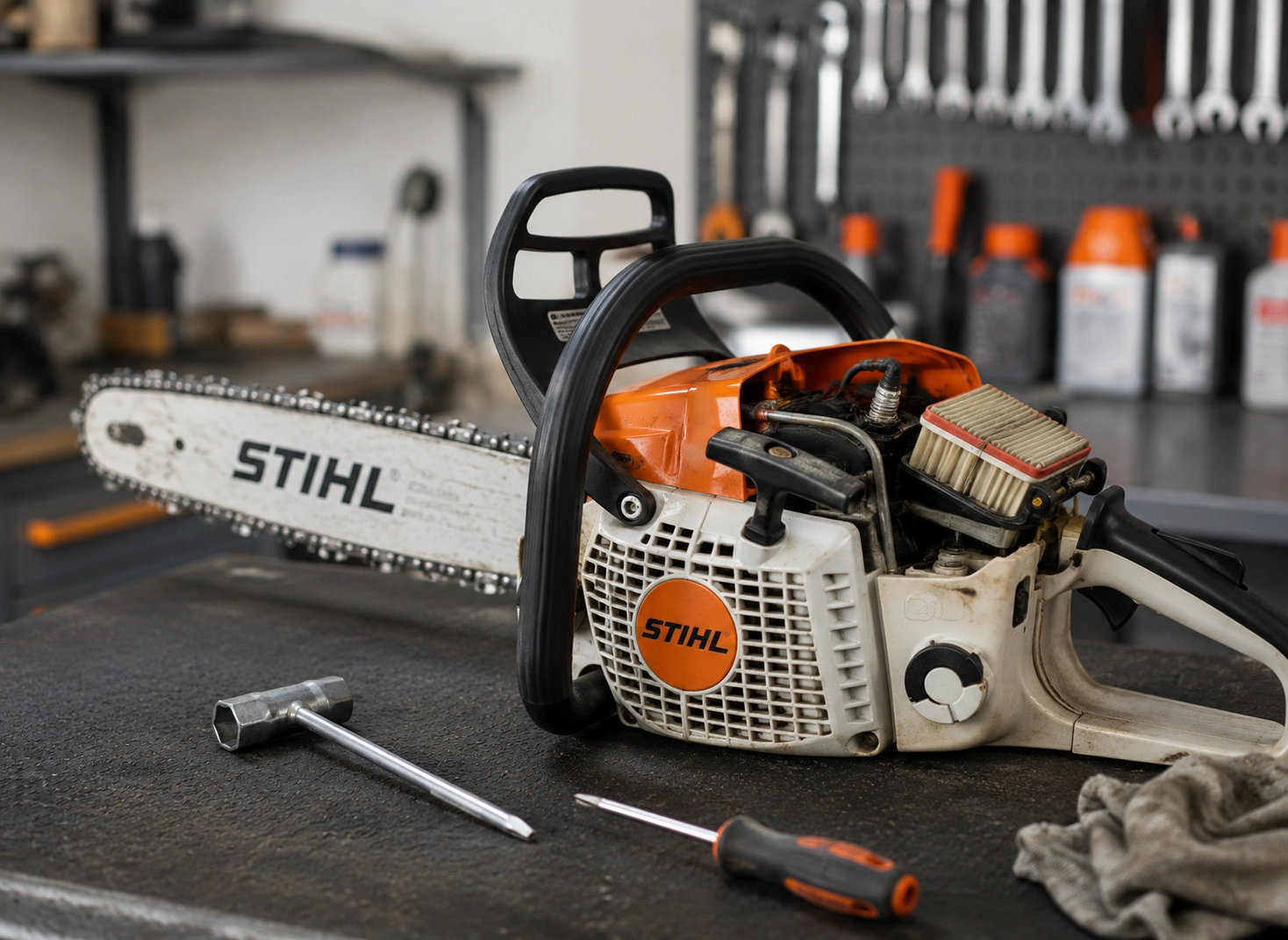 Equipo STIHL listo para revisión técnica
