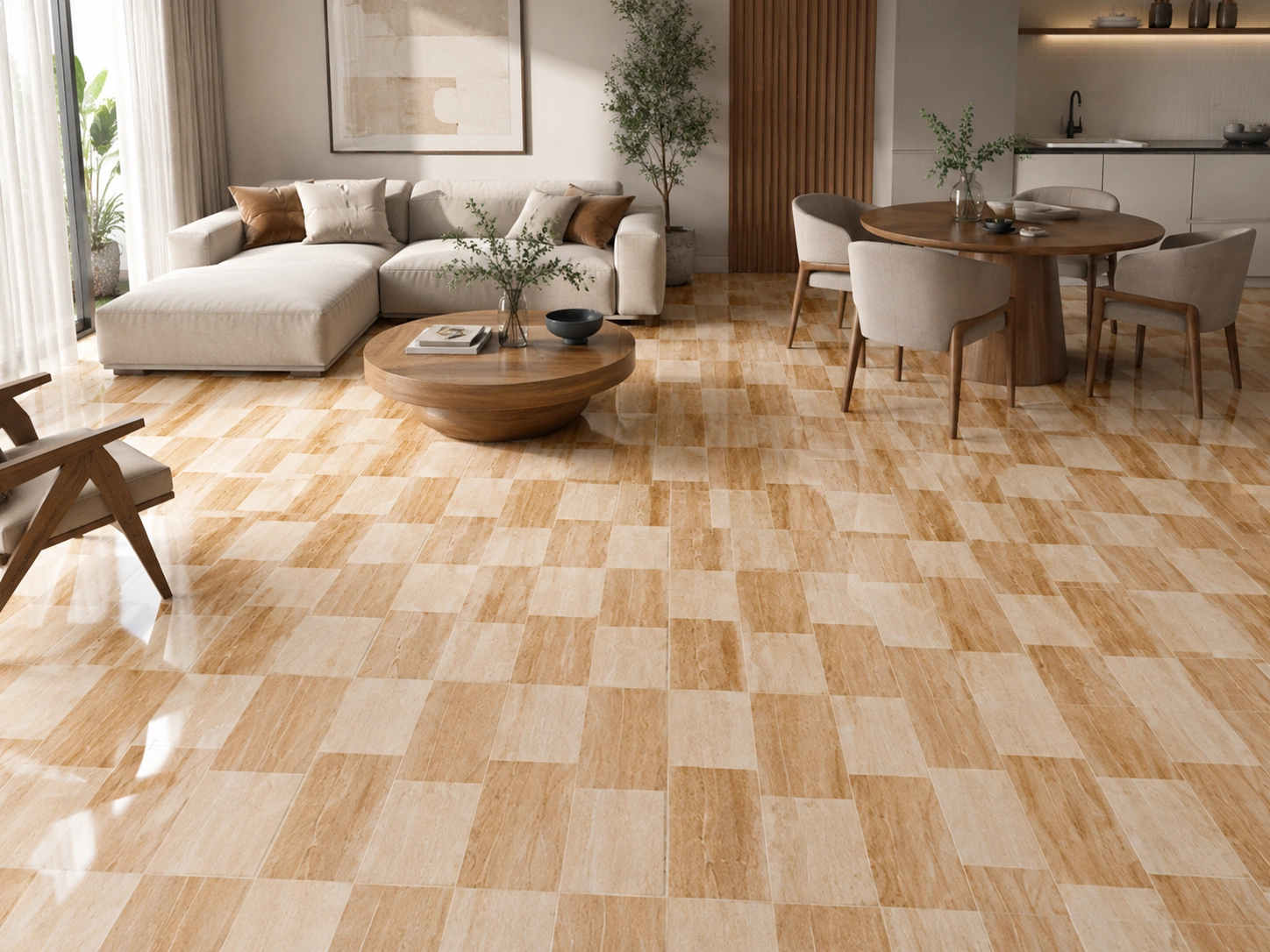 Cerámica tipo madera Pereira Nogal para salas habitaciones y espacios interiores