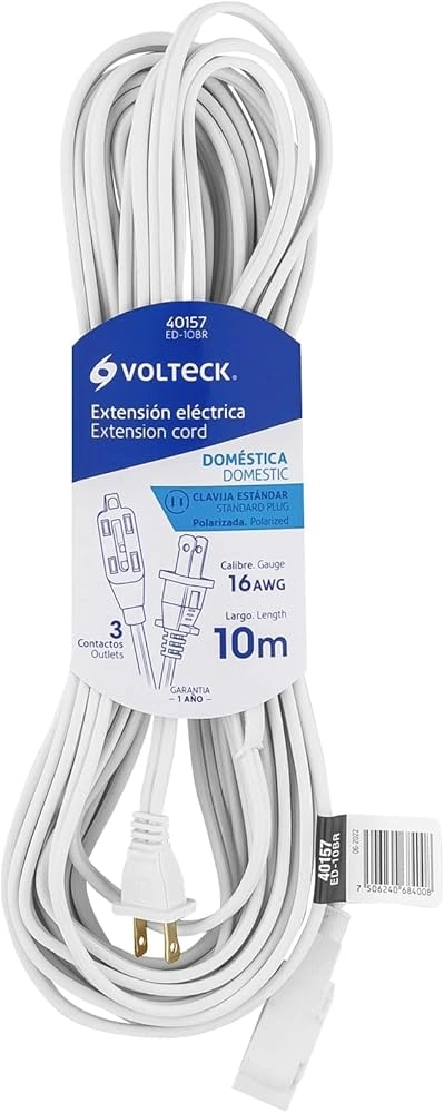Extensión eléctrica doméstica 10 m en Ferretería Vásquez
